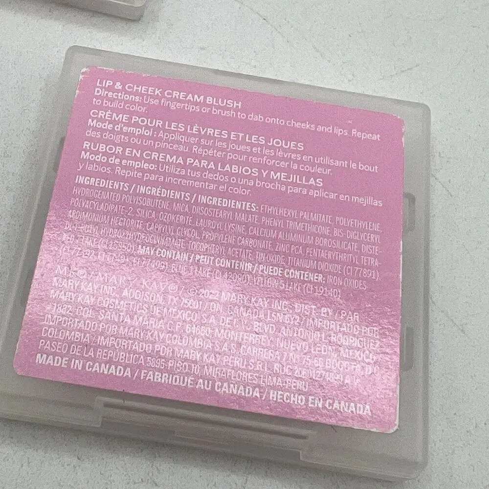 2 Mary Kay Fresh Lip Cheek Cream Blush LUXE LILAC .11 oz FULL SIZE 203691 NEW